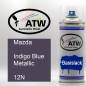 Preview: Mazda, Indigo Blue Metallic, 12N: 400ml Sprühdose, von ATW Autoteile West.